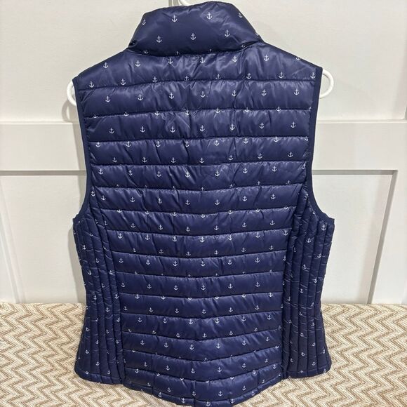 Tommy Hilfiger Women's Anchor Lightweight Packable Puffer Vest Navy Blue Large - Picture 5 of 8